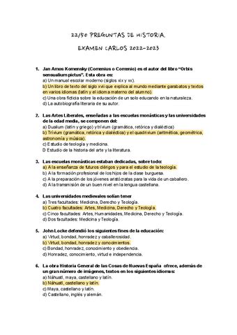 Preguntas De Historia Pdf