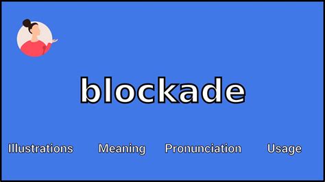 BLOCKADE Meaning And Pronunciation YouTube