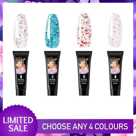 4 Optional Colors Poly Nail Gel Kit