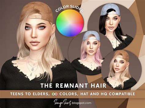 The Sims Resource Sonyasims The Remnant Color Slider Cap Colors