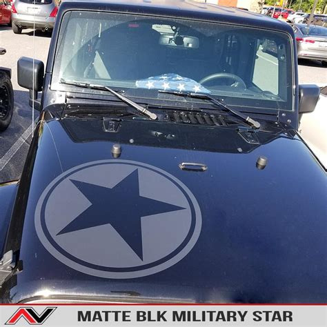 New Style Military Star Oscar Mike Hood Decal | AlphaVinyl