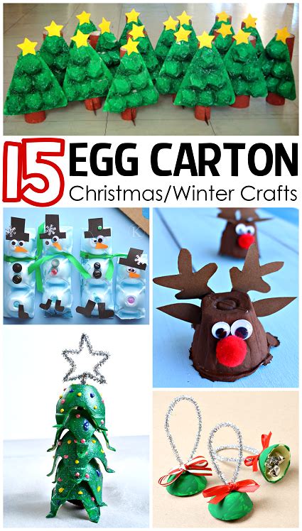 Christmas/Winter Egg Carton Crafts for Kids - Crafty Morning