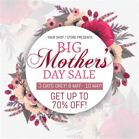 Copy Of Big Mother S Day Sale Event Flyer Postermywall