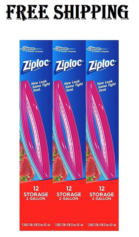 Ziploc 2 Gallon Food Storage Freezer Bags Grip N Seal Technology For Easier Gr Ebay