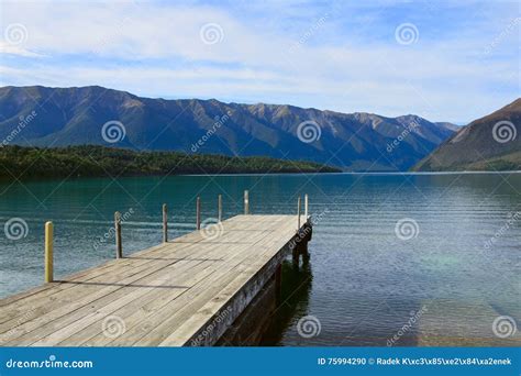 Lake Rotoiti Nelson Lakes National Park Tasman New Zealand Stock