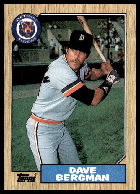 1987 Topps Dave Bergman Detroit Tigers 700 Ebay