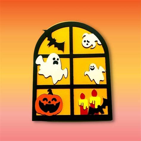 Halloween Card 3 Paper Cut - Cricut File - Svg, Png, Pdf - LightBoxGoodMan