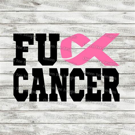 Fuck Cancer SVG Cancer SVG Cancer Ribbon SVG Warrior Svg Etsy