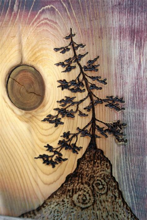 Ancient Tree Art Block Woodburning Tree Art Ancient Tree Wood