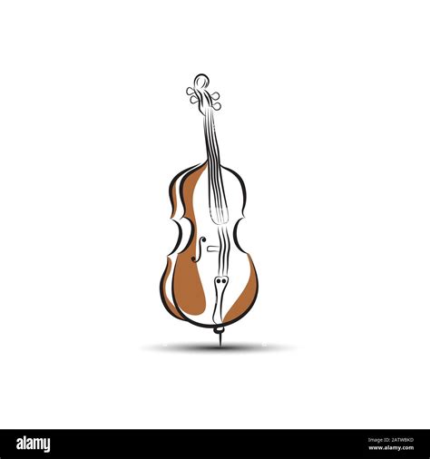 Black And White Cello Player Stock Vector Images Alamy