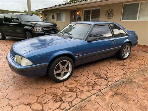 Ford Mustang Hatchback Blue Rwd Manual Lx Classic Ford Mustang