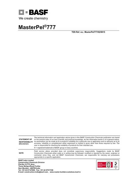 Basf Masterpel Concrete Admixture At Rs Litre Crystalline