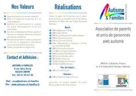 D Pliant Autisme Familles Association Autisme Familles