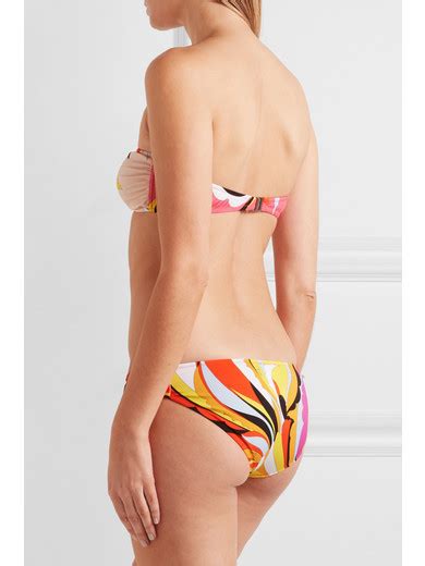 Emilio Pucci Fiore Maya Printed Bandeau Bikini NET A PORTER