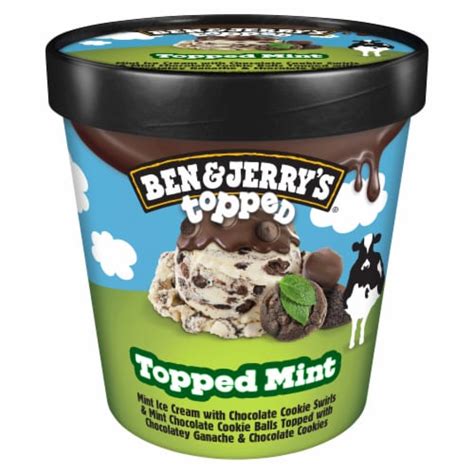 Ben & Jerry’s Topped Mint with Chocolate Ice Cream Pint, 15.2 oz - Kroger