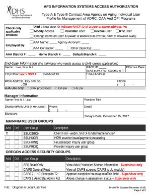 APD INATION SYSTEMS ACCESS AUTHORIZATION Doc Template PdfFiller