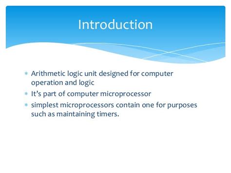 arithmetic logic unit