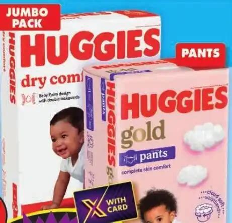 Huggies Dry Comfort Disposable Nappies Jumbo Pack Gold Pants Per Pack