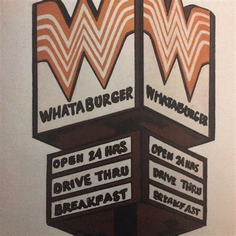 Print Vintage Whataburger Sign Houston Etsy