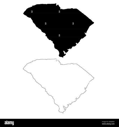 South carolina outline vector Cut Out Stock Images & Pictures - Alamy