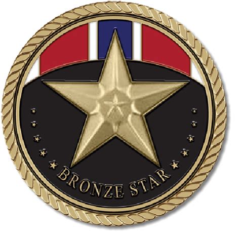 Bronze Star Bronze Medallion – Military Medallions – Etched Brass and Full Color Military ...