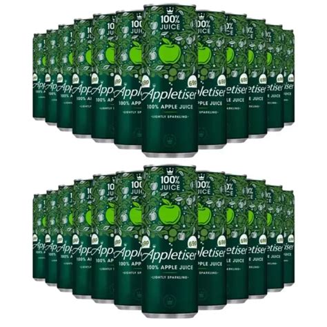 APPLETISER 100% SPARKLING APPLE JUICE CANS 24 X 250ML PACK