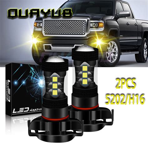 5202 Led Fog Light Bulbs Yellow For Gmc Sierra 1500 2007 2015 Yukon Xl 2007 2013 Ebay