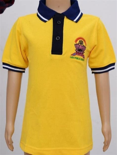 Boys Polo Neck Printed School Cotton T Shirts At Rs 400piece In Noida