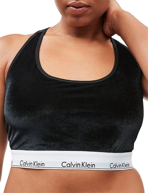 Calvin Klein Modern Cotton Velvet Unlined Bralette Belle Lingerie