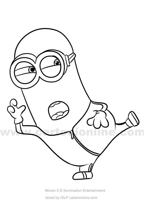 Kevin From Minions The Rise Of Gru Coloring Page