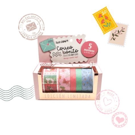 Cinta Ibi Craft Washi Tape Box X Mts Correo Bonito Cod Mumi