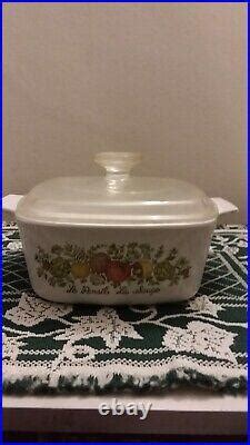 Vintage Corning Ware A B Spice Of Life Qt Casserole Dish With