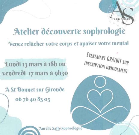 Atelier D Couverte Sophrologie Saint Bonnet Sur Gironde