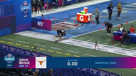 WR Adonai Mitchell (Texas) Runs 4.34-Second 40-Yard Dash at 2024 NFL ...