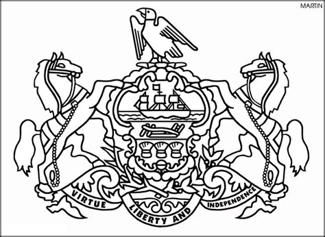 Philadelphia Pennsylvania State Map Coloring Page Coloring Pages