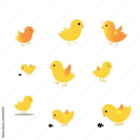 Yellow Chicks Logosvector Template Modern Simple Minimalist Baby