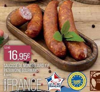 Promo Saucisse De Montb Liard Igp Patrimoine Gourmand Chez Match