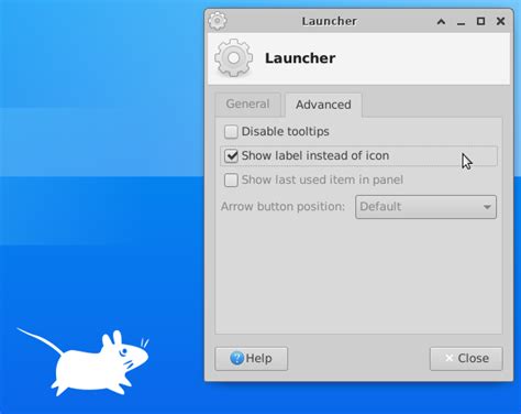 Feature Request For Mate Panel Launcher Applet Show Label Instead Of