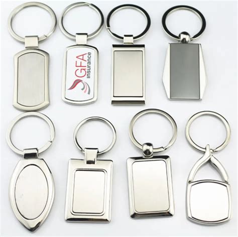 Custom Engraved Laser Metal Sublimation Keychain Blank Printing Logo