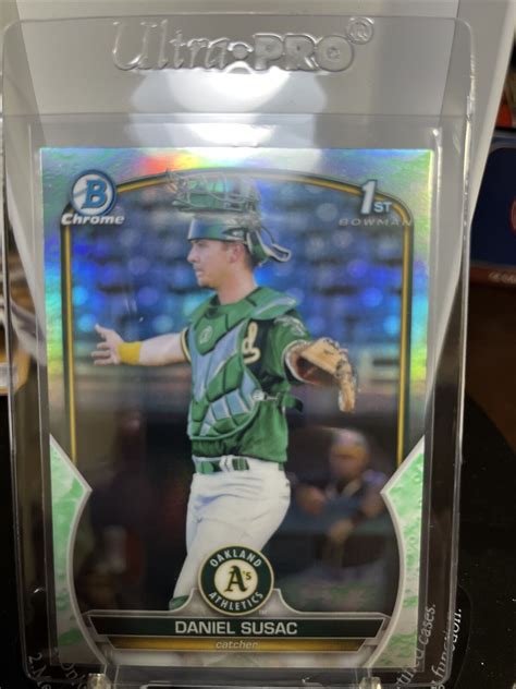 2023 BOWMAN CHROME GREEN REF REFRACTOR 5 DANIEL SUSAC OAKLAND A S EBay