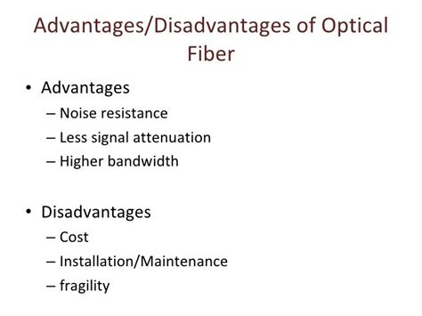 Fiber Optic Advantages And Disadvantages Pdf