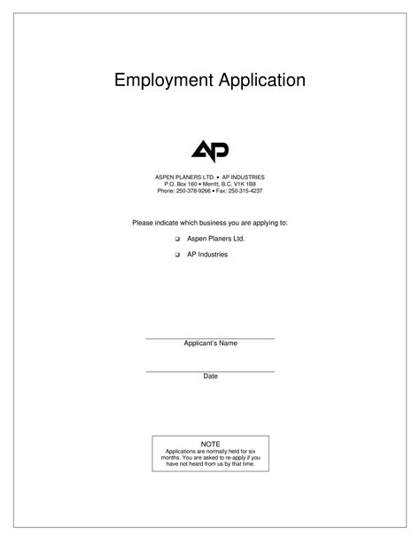 Easy To Use Employment Application Template Simple And Effective Dont Let Troubles Stop You