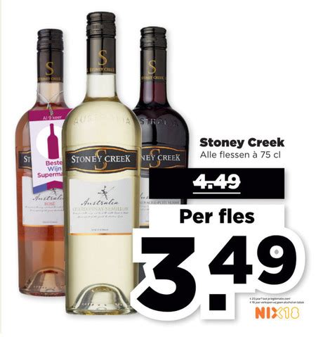 Stoney Creek Witte Wijn Rode Wijn Folder Aanbieding Bij Plus Details