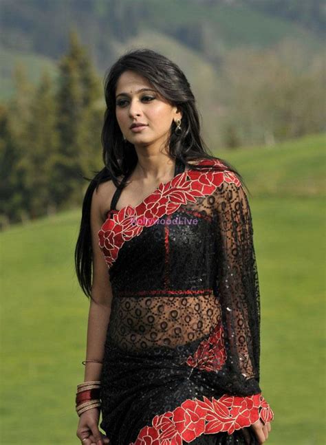 Anushka Hot New Stills In Black Saree KOLLYWOODLIVE
