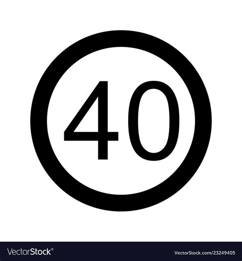 Speed Limit Icon Royalty Free Vector Image Vectorstock