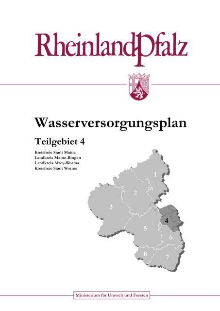 Wasserversorgungsplan Luwg In Rheinland Pfalz