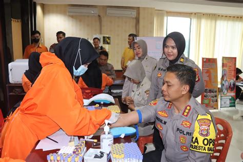 Personel Polresta Bandar Lampung Jalani Pemeriksaan Kesehatan Secara