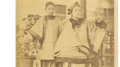 A Notable Woman With Her Servant Beijing 1874 Notable Women