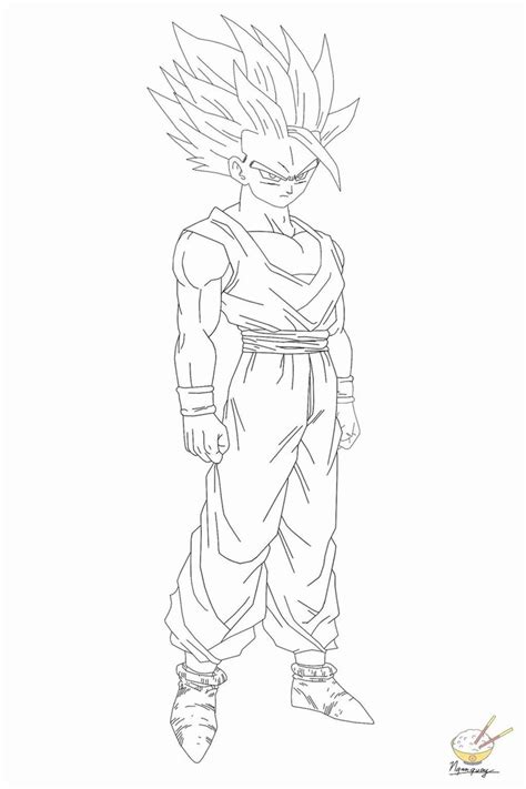 Gohan Super Saiyan 2 Coloring Pages Coloring Home