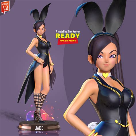 Jade Bunny Dragon Quest Fanart 3d Print Model By Sinh Nguyen